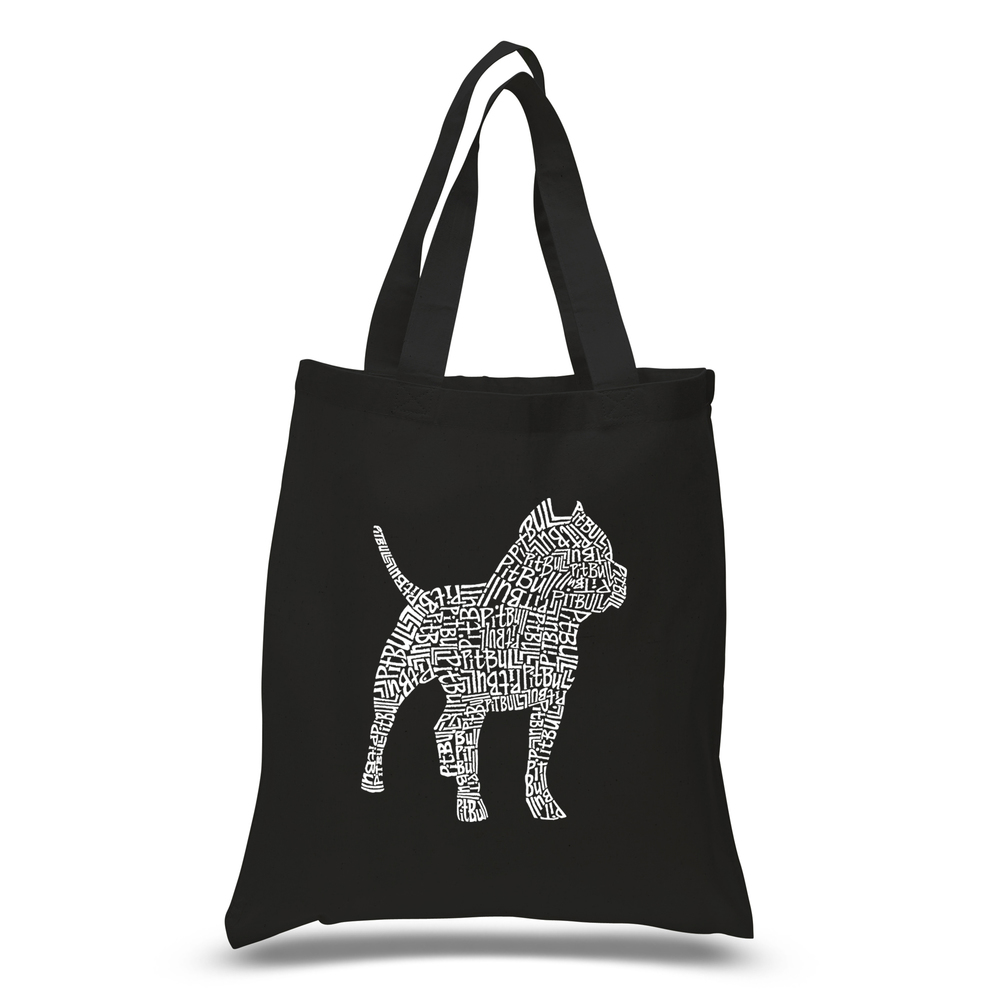 Small Word Art Tote Bag - Pitbull